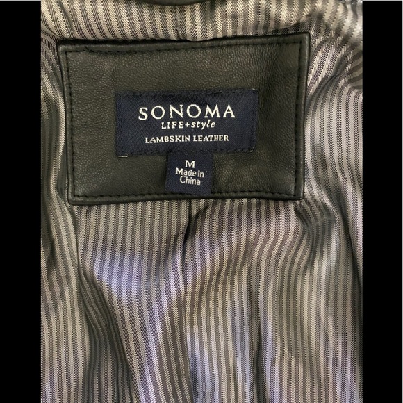 Sonoma Lambskin Leather Jacket Women’s Medium - Picture 4 of 6